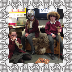 School trip dressed as Vikings